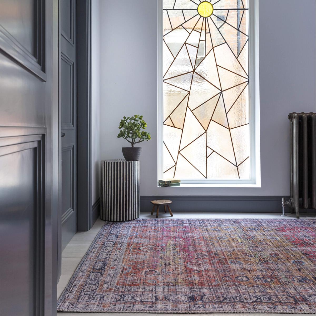 Ethereal Vintage Style Flatweave Rug – image 1
