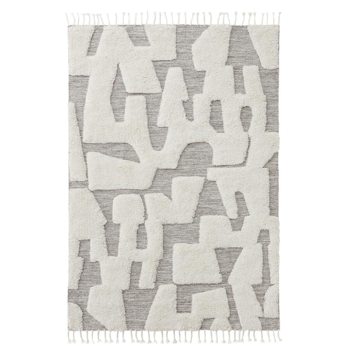 Launity Graphic Fringed Wool and Cotton Rug – image 2