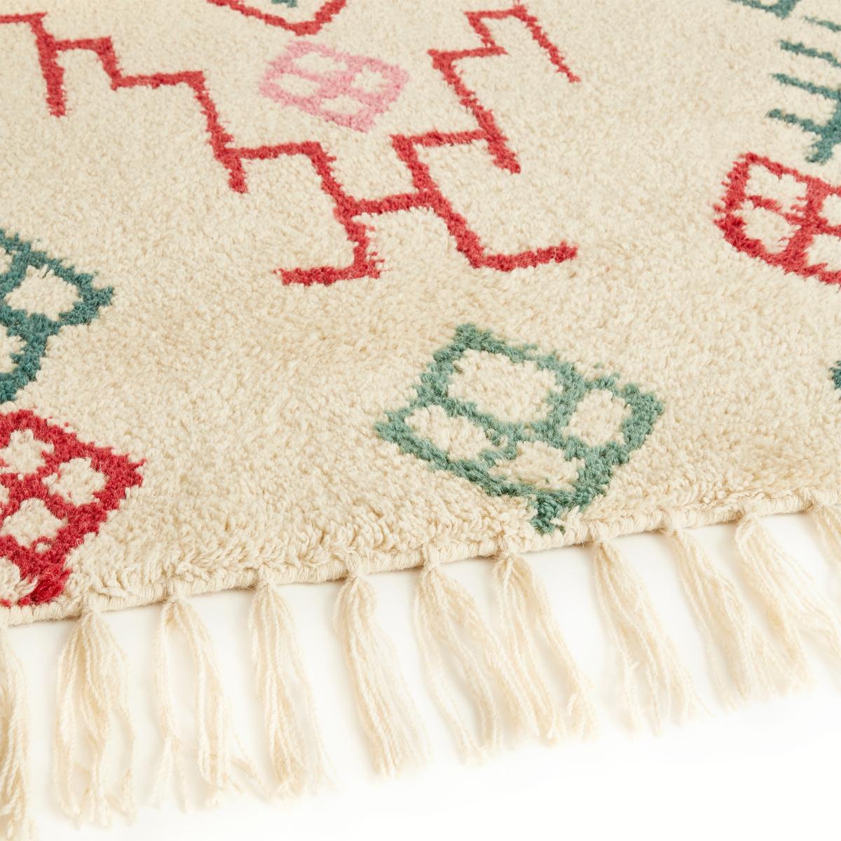 Adza Berber-Style Fringed Wool Rug – image 2