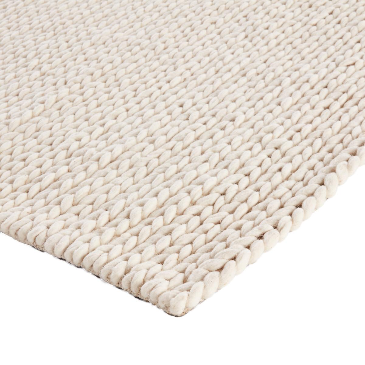 Diano Knit Effect Square 100% Wool Rug – image 3