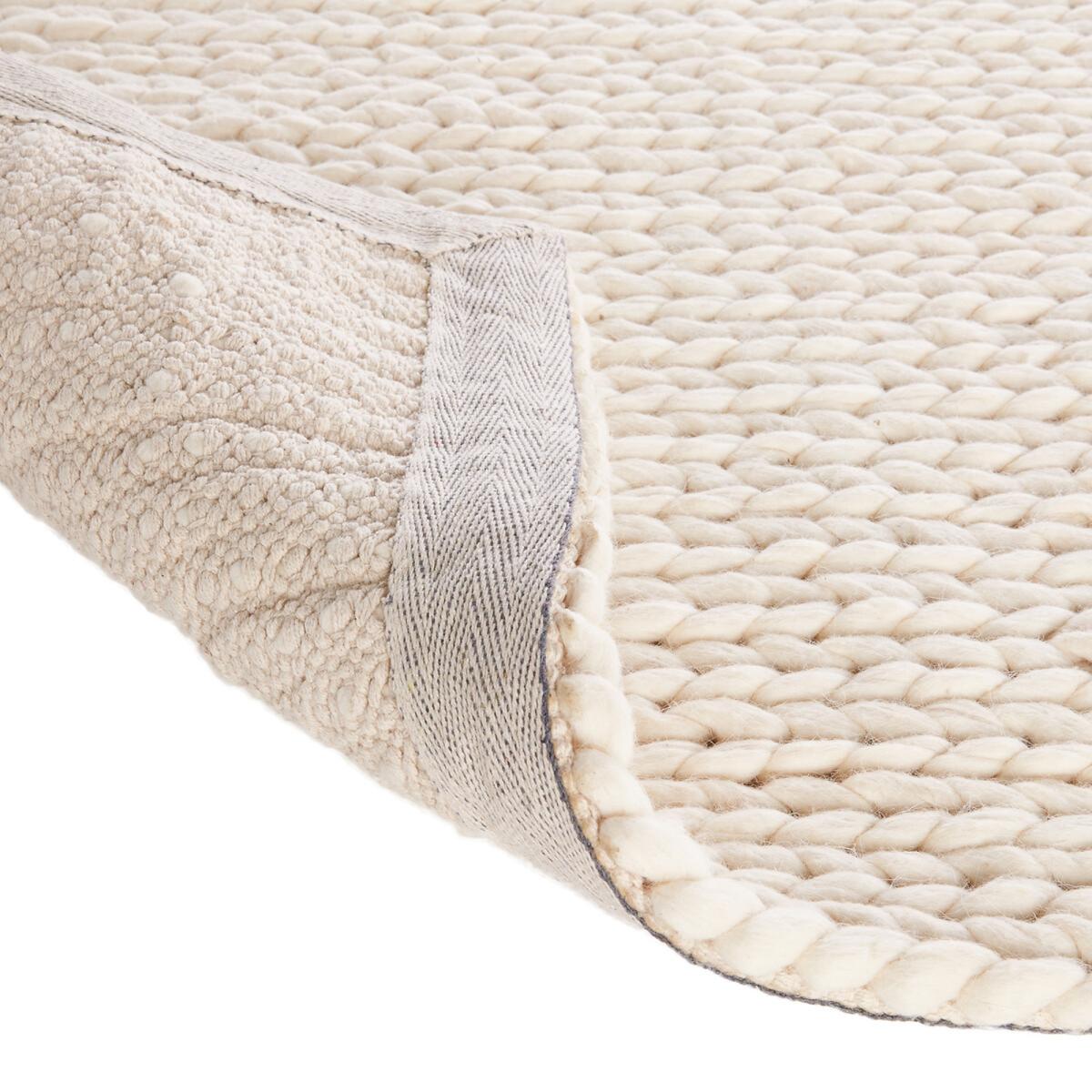 Diano Knit Effect Square 100% Wool Rug – image 4