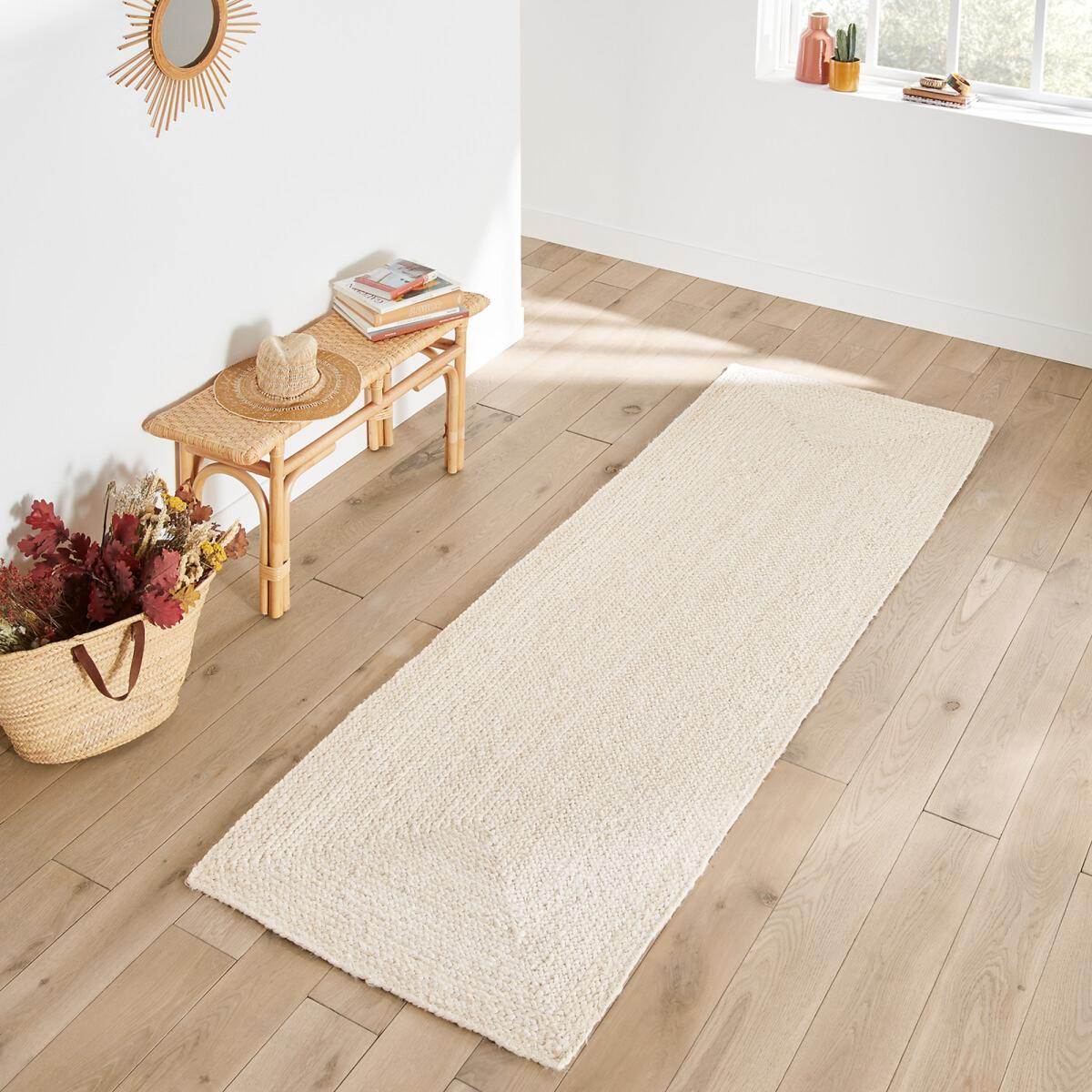 Aftas Bleached Jute Corridor Rug – image 1
