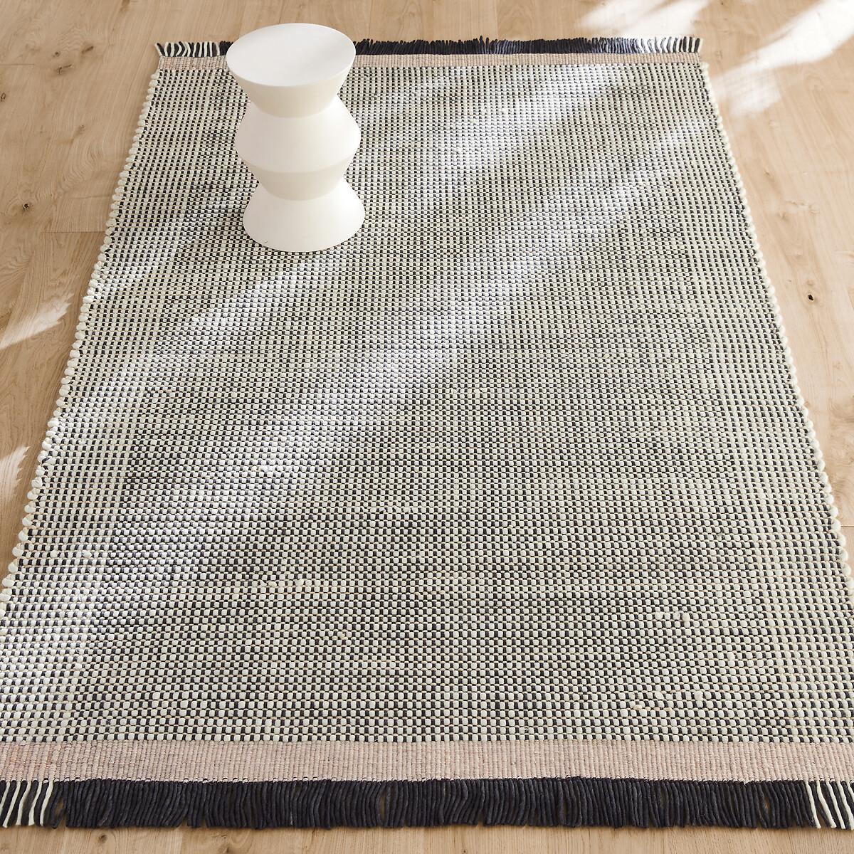 Sekot Handwoven Fringed 100% Wool Rug – image 2