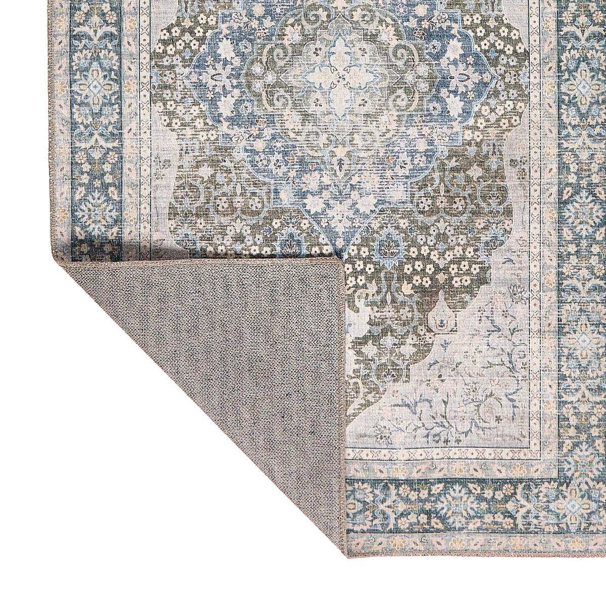 Distressed Traditional Machine Washable Rug – image 3
