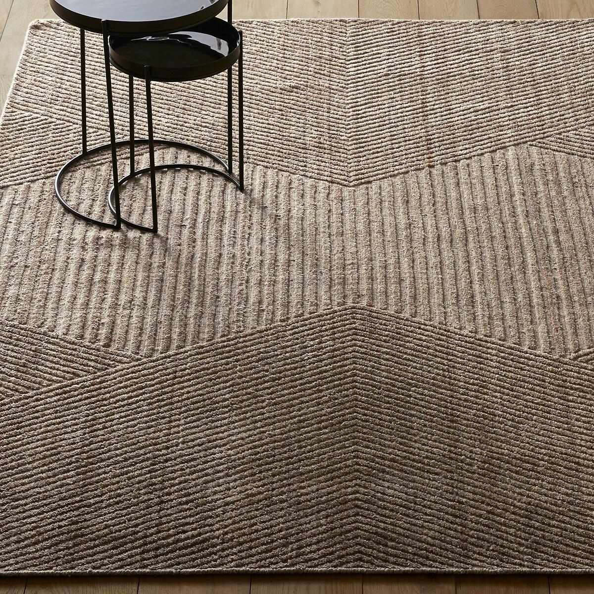 Aitor Textured Hand Woven Wool Rug – image 1