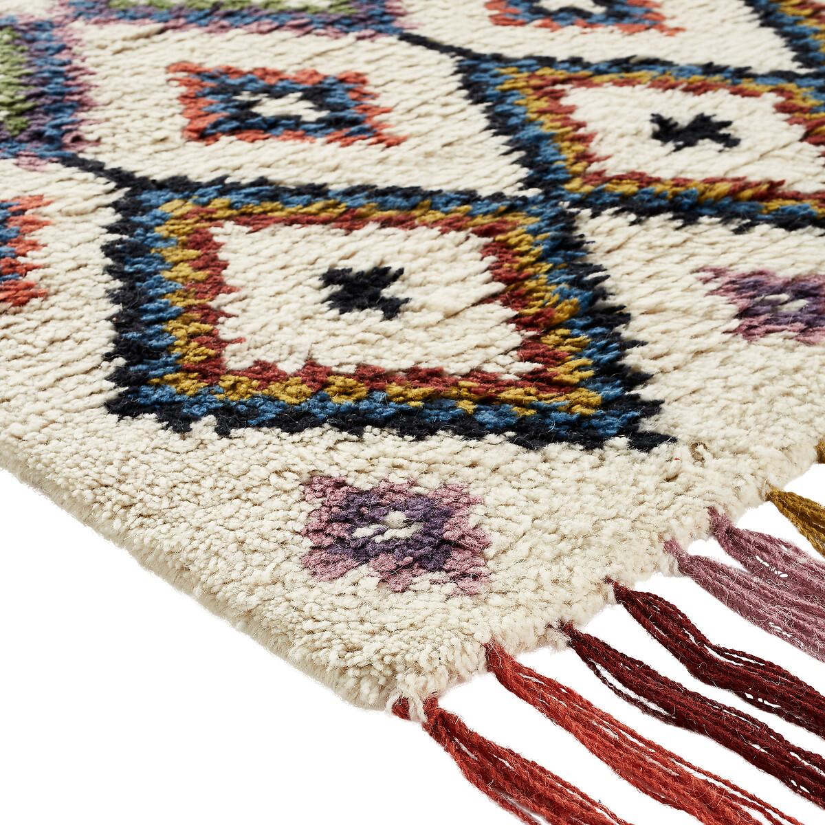 Ourika Berber Style Geometric Tassel Wool Rug – image 3