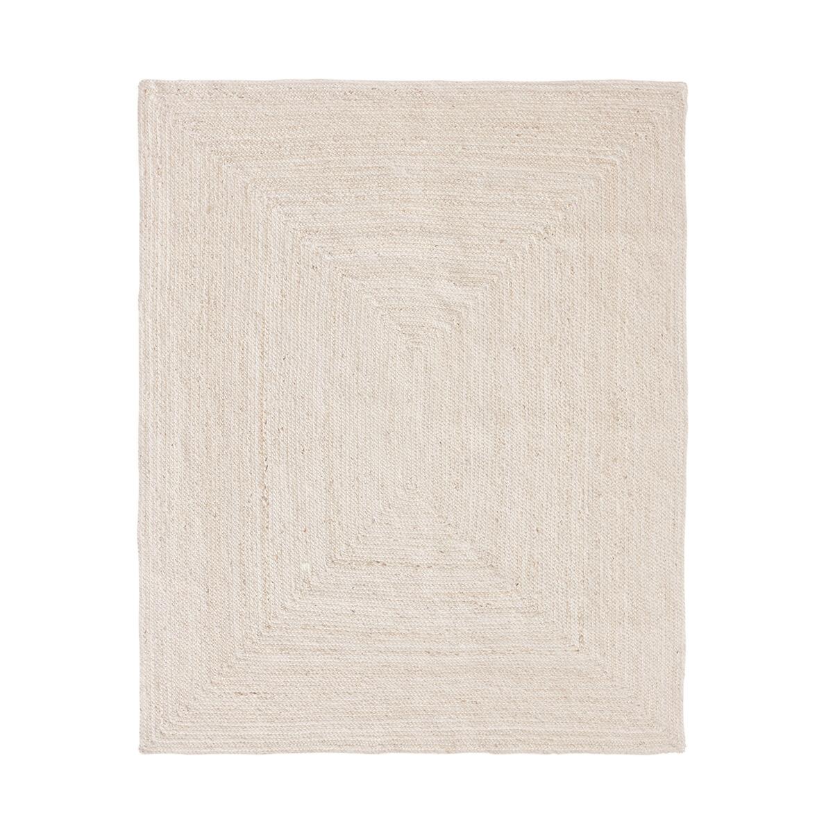 Aftas Rectangular Bleached Jute Rug – image 2