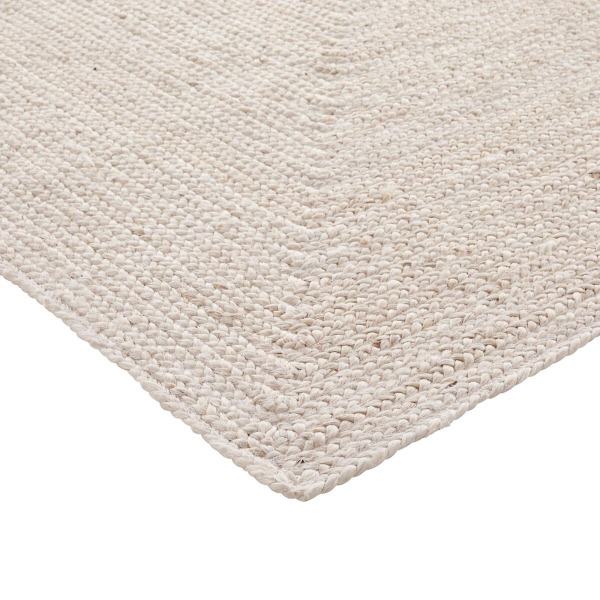 Aftas Rectangular Bleached Jute Rug – image 3