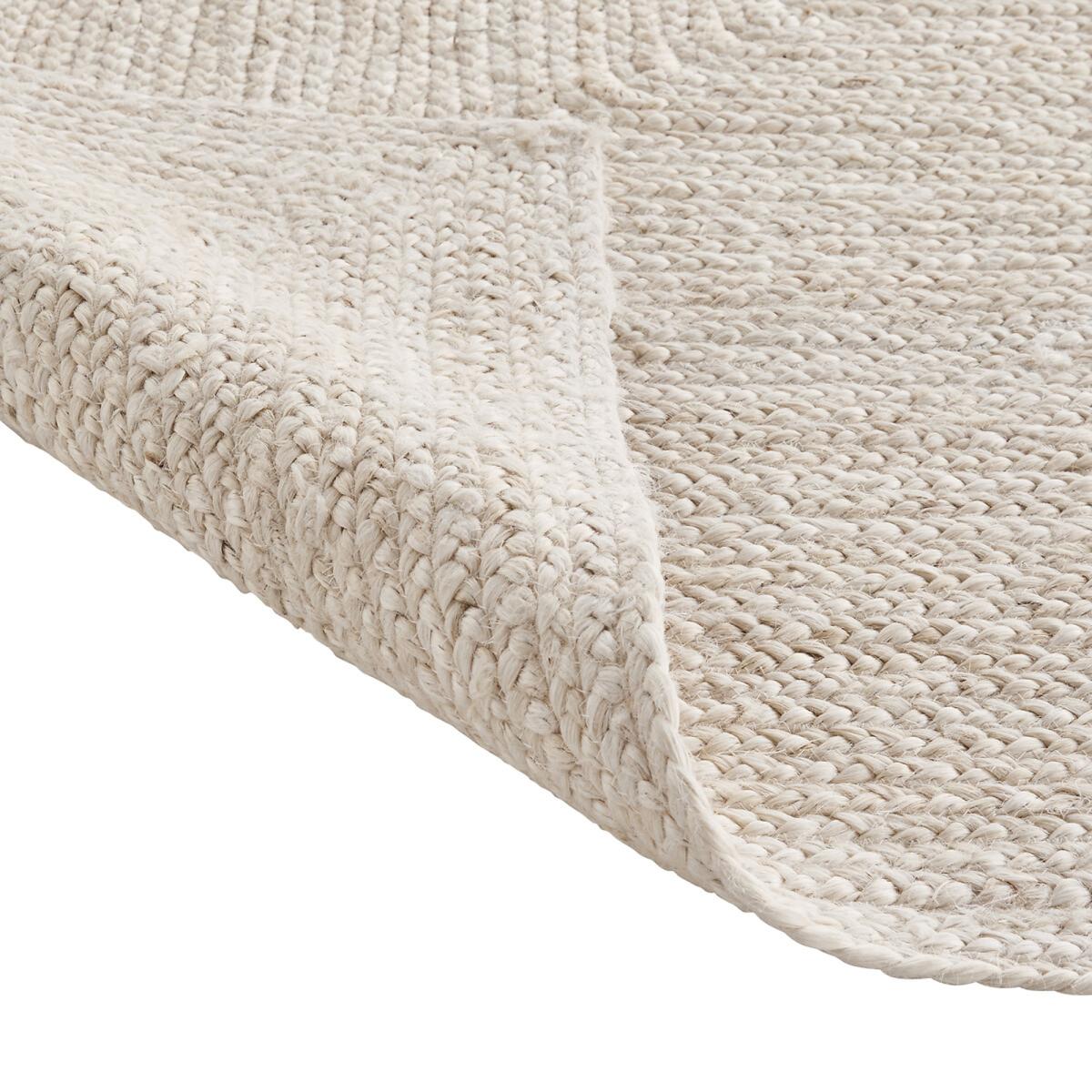 Aftas Rectangular Bleached Jute Rug – image 4