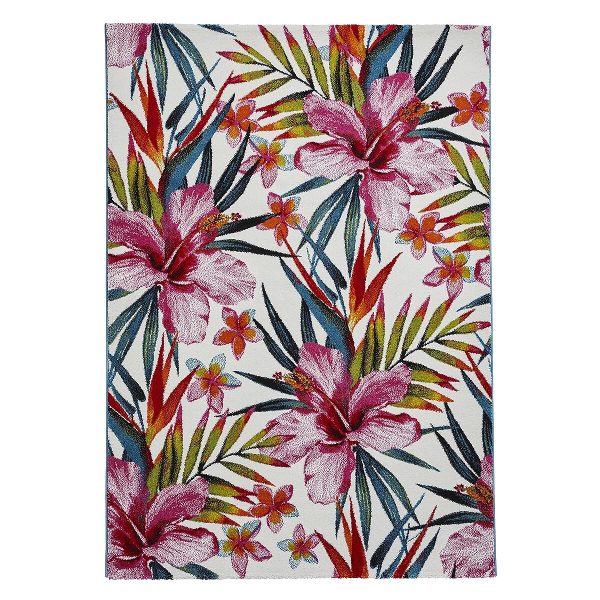 Tropical Hibiscus Floral Print Rug – image 2