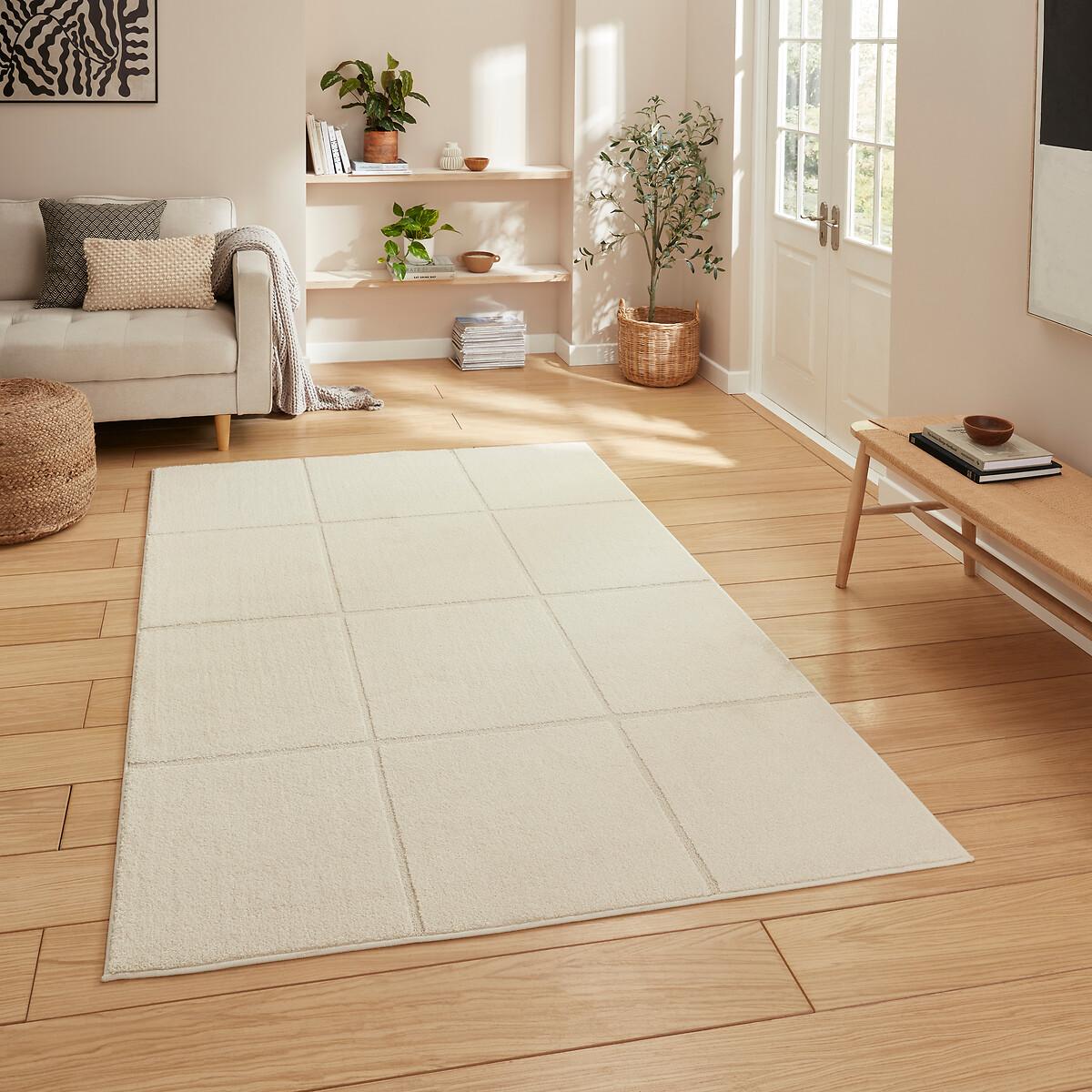 Modern Geometric Carved Soft-Touch Rug – image 1