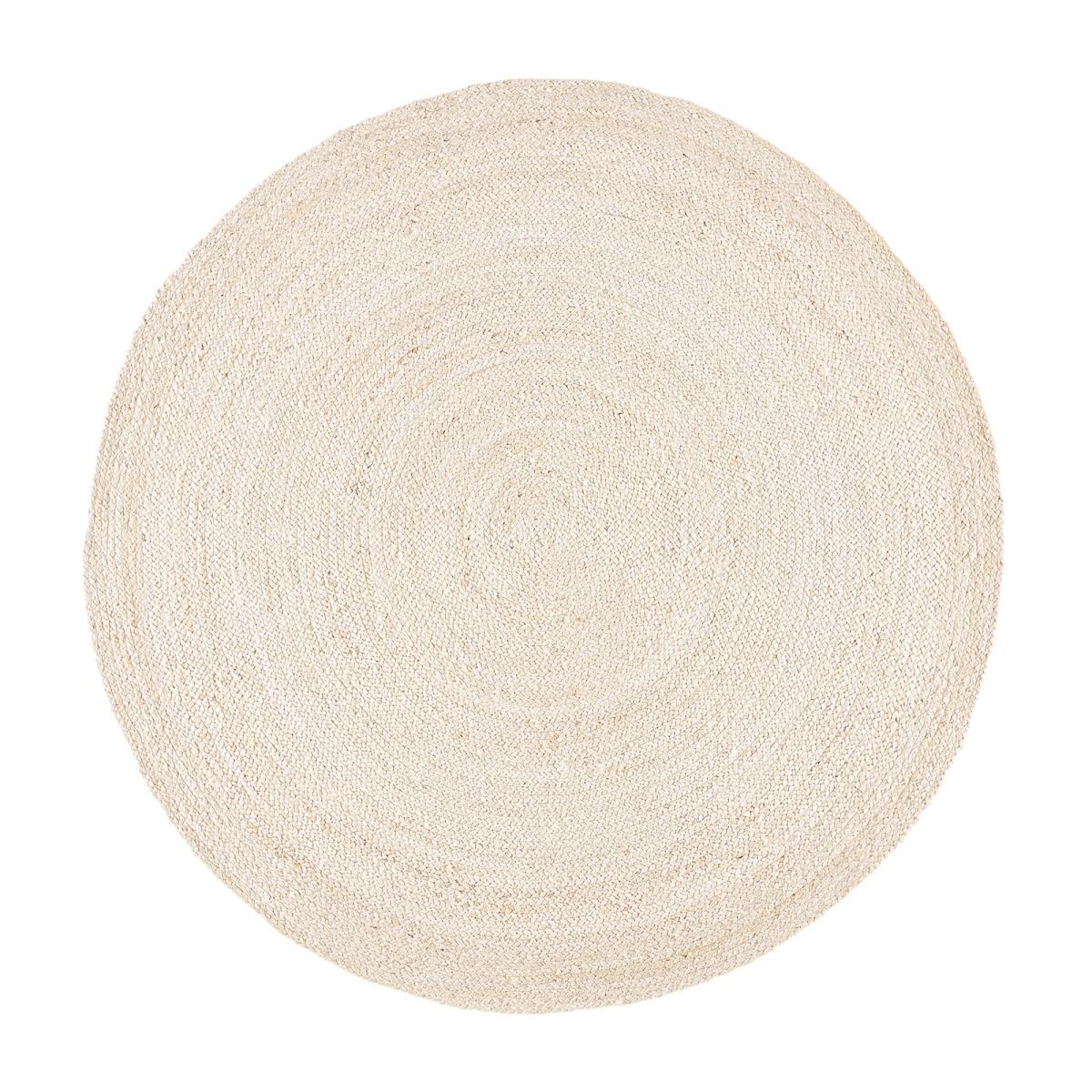 Aftas Round Bleached Jute Rug – image 2