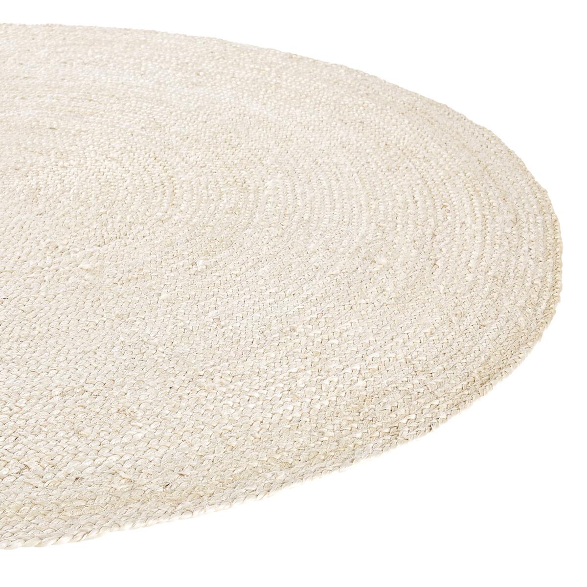 Aftas Round Bleached Jute Rug – image 4