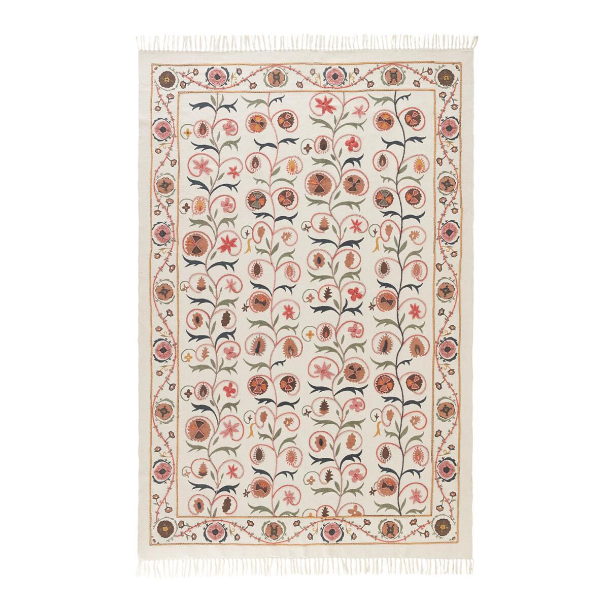 Aristis Floral 100% Cotton Flat Woven Rug – image 4