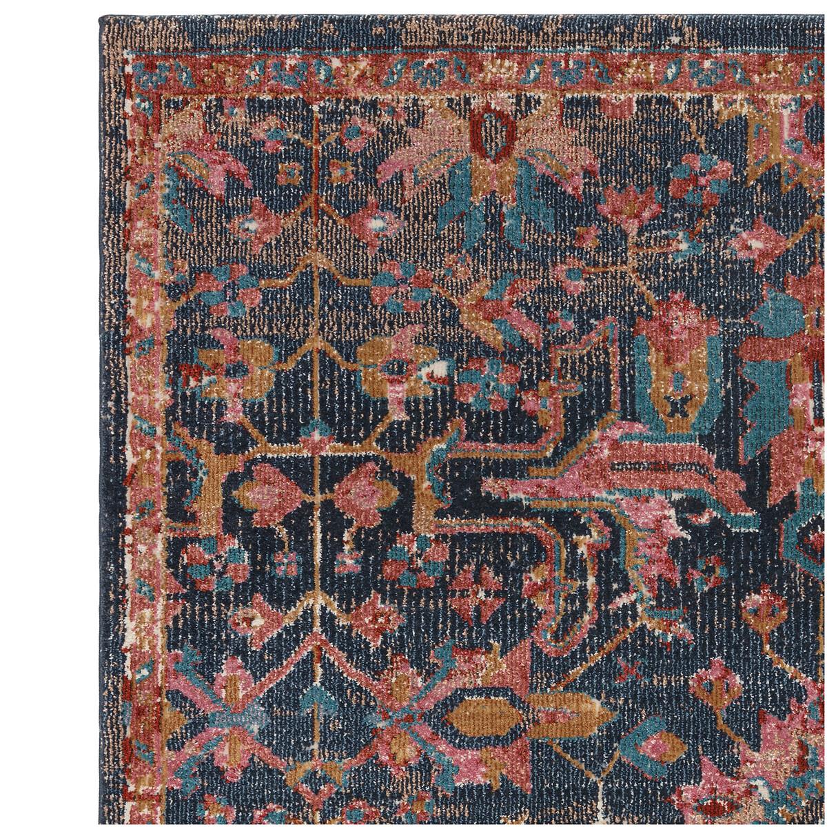 Antique Jewel Tone Persian Style Rug – image 4