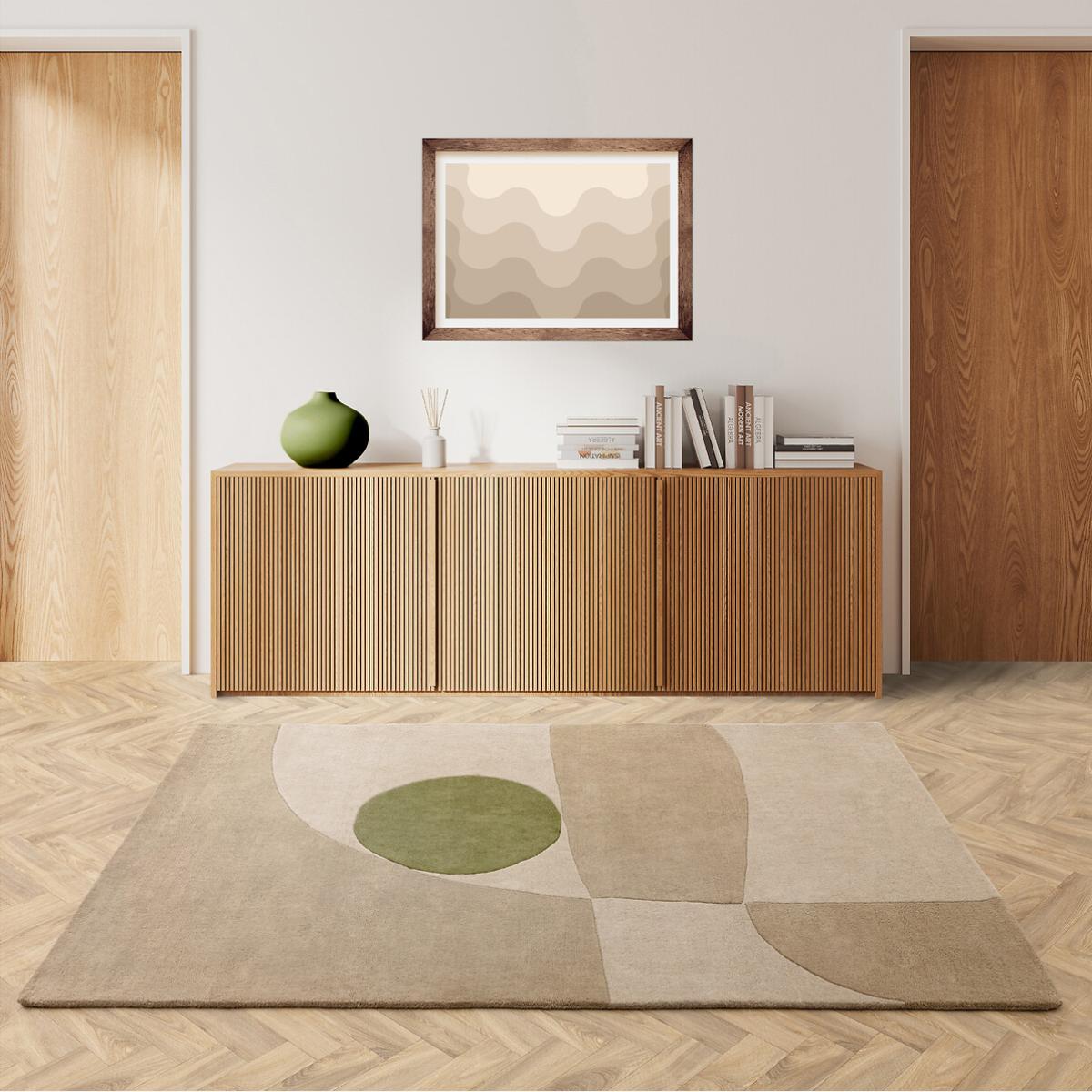 Bold Abstract Rug in 100% Wool – image 1