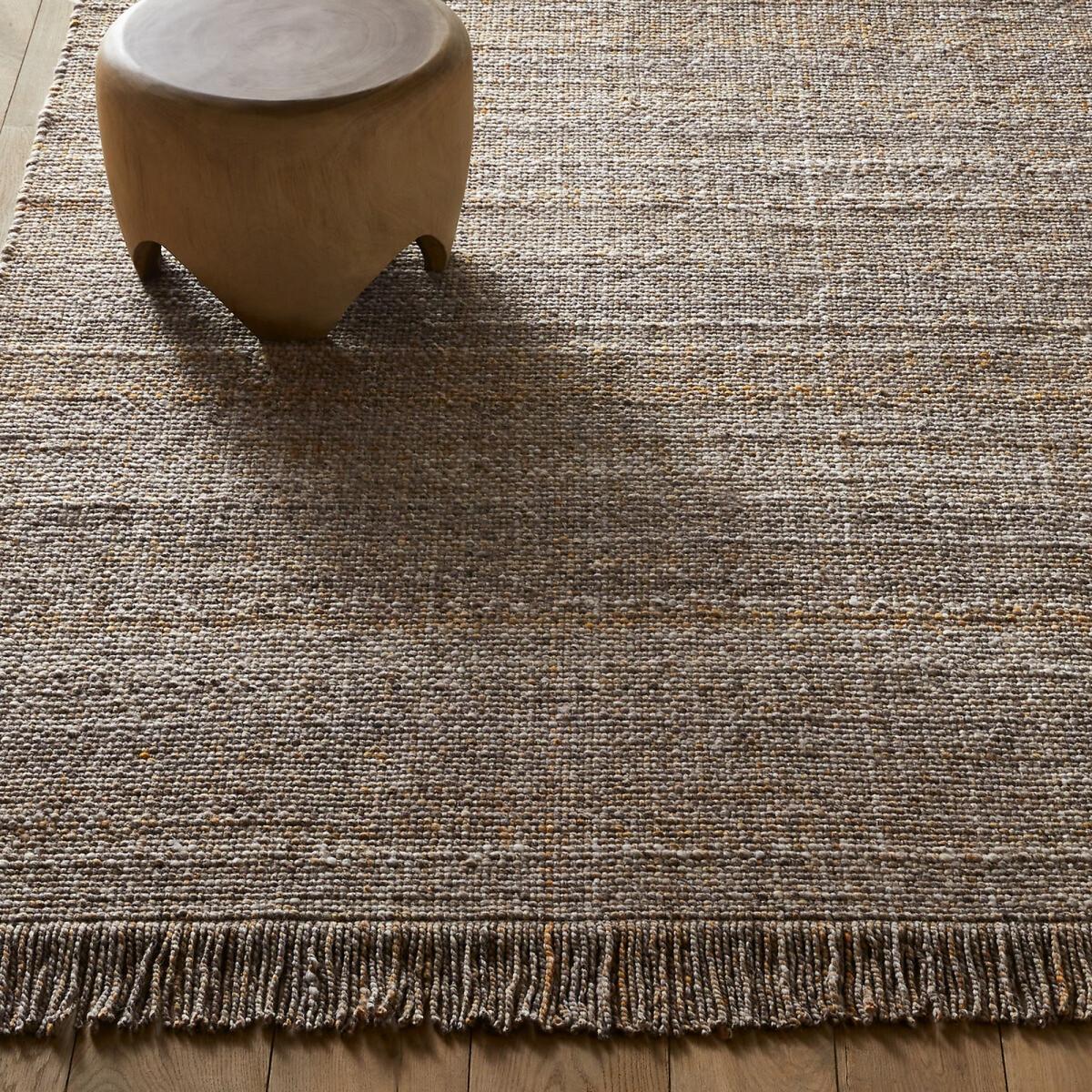 Khitib Fringed Hand Woven Wool Blend Rug – image 2