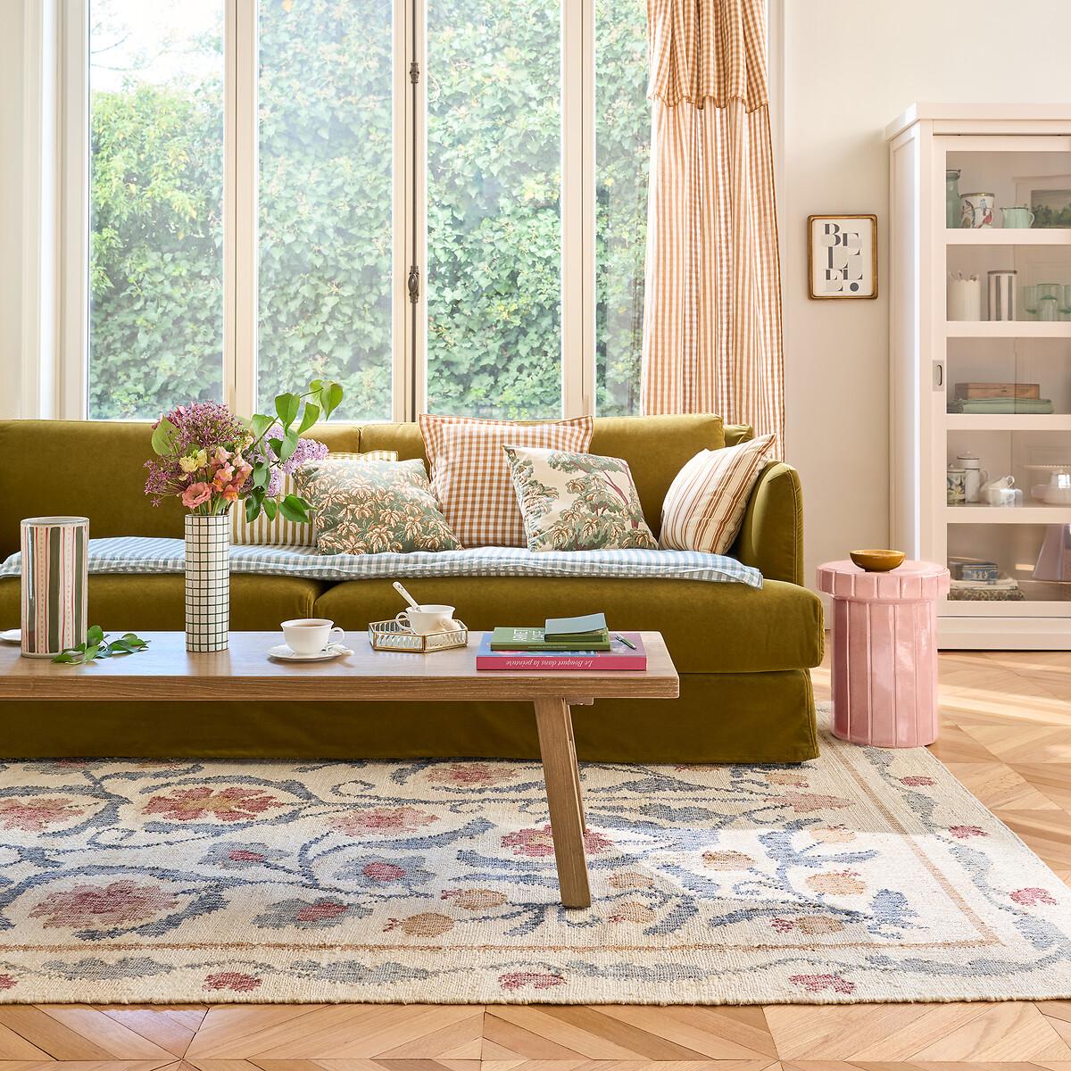 Antonia Rug in Jute with Flower Pattern – image 2
