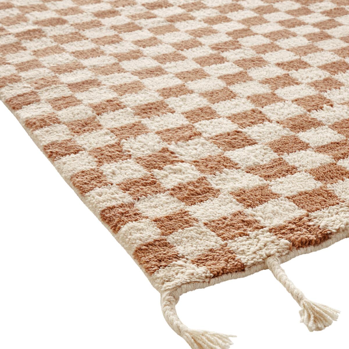 Ochino Checkerboard Tassel 100% Wool Rug – image 3