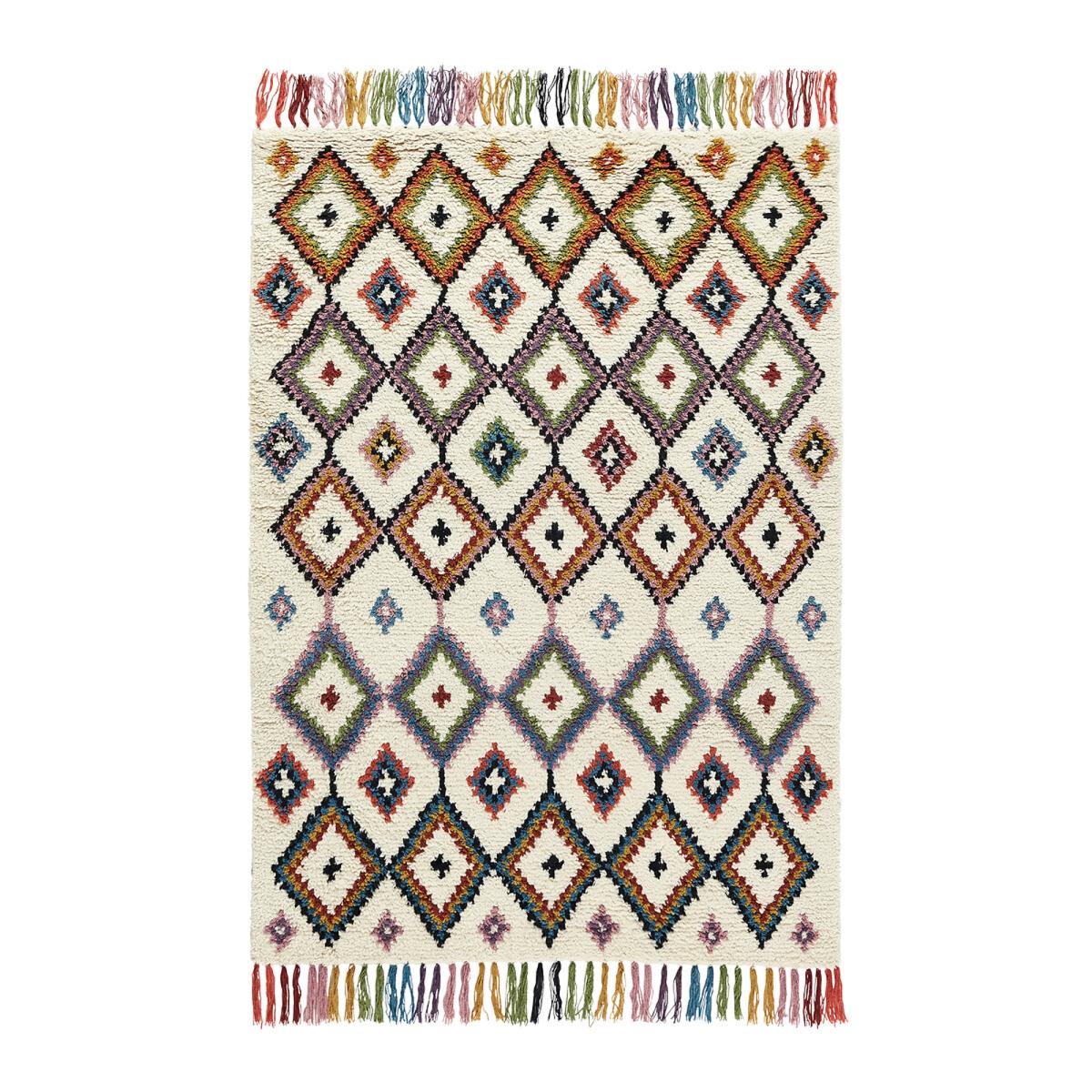 Ourika Berber Style Geometric Tassel Wool Rug – image 2