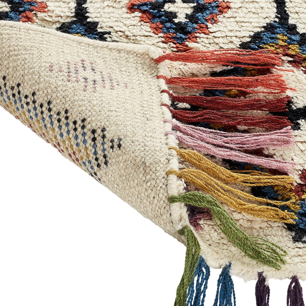 Ourika Berber Style Geometric Tassel Wool Rug – image 4