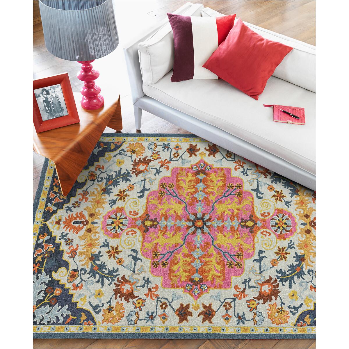 Hand Tufted Multi Colour Medallion Rug in 100% Wool – image 6