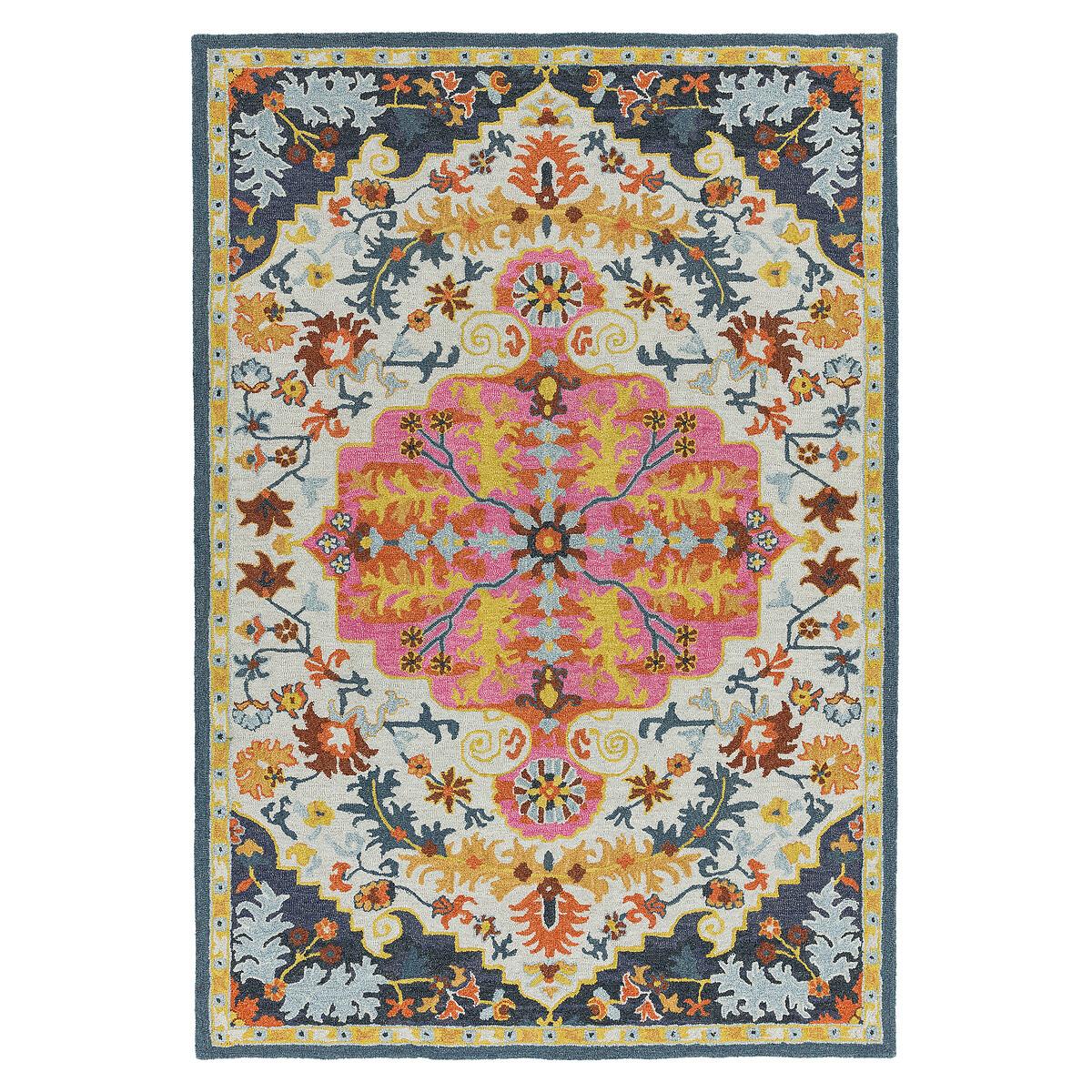 Hand Tufted Multi Colour Medallion Rug in 100% Wool – image 1