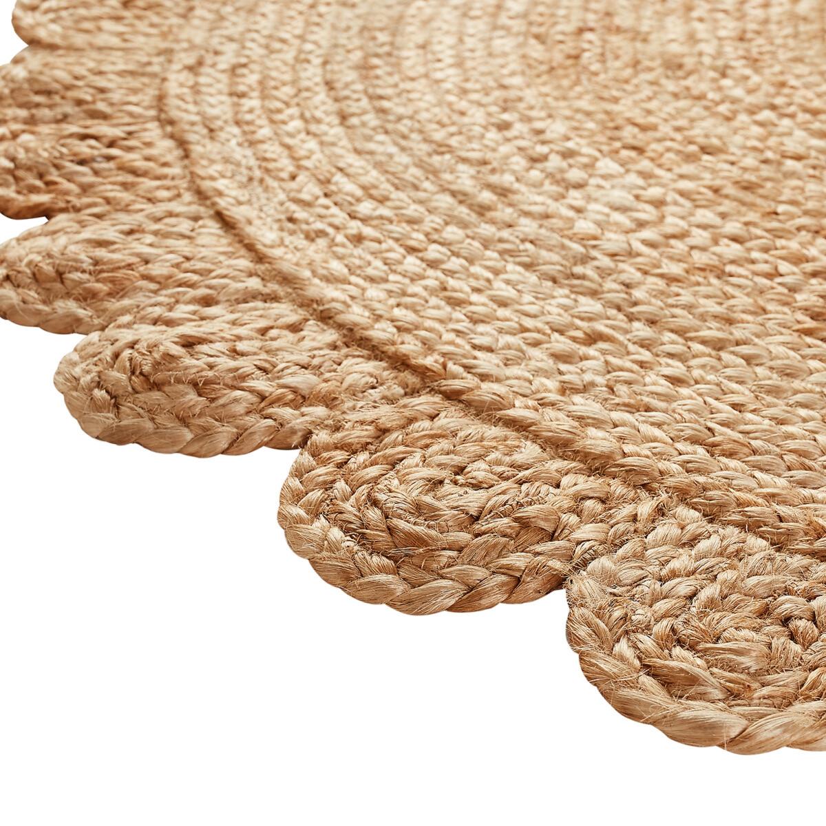 Aftas Flower Round 100% Jute Rug – image 3