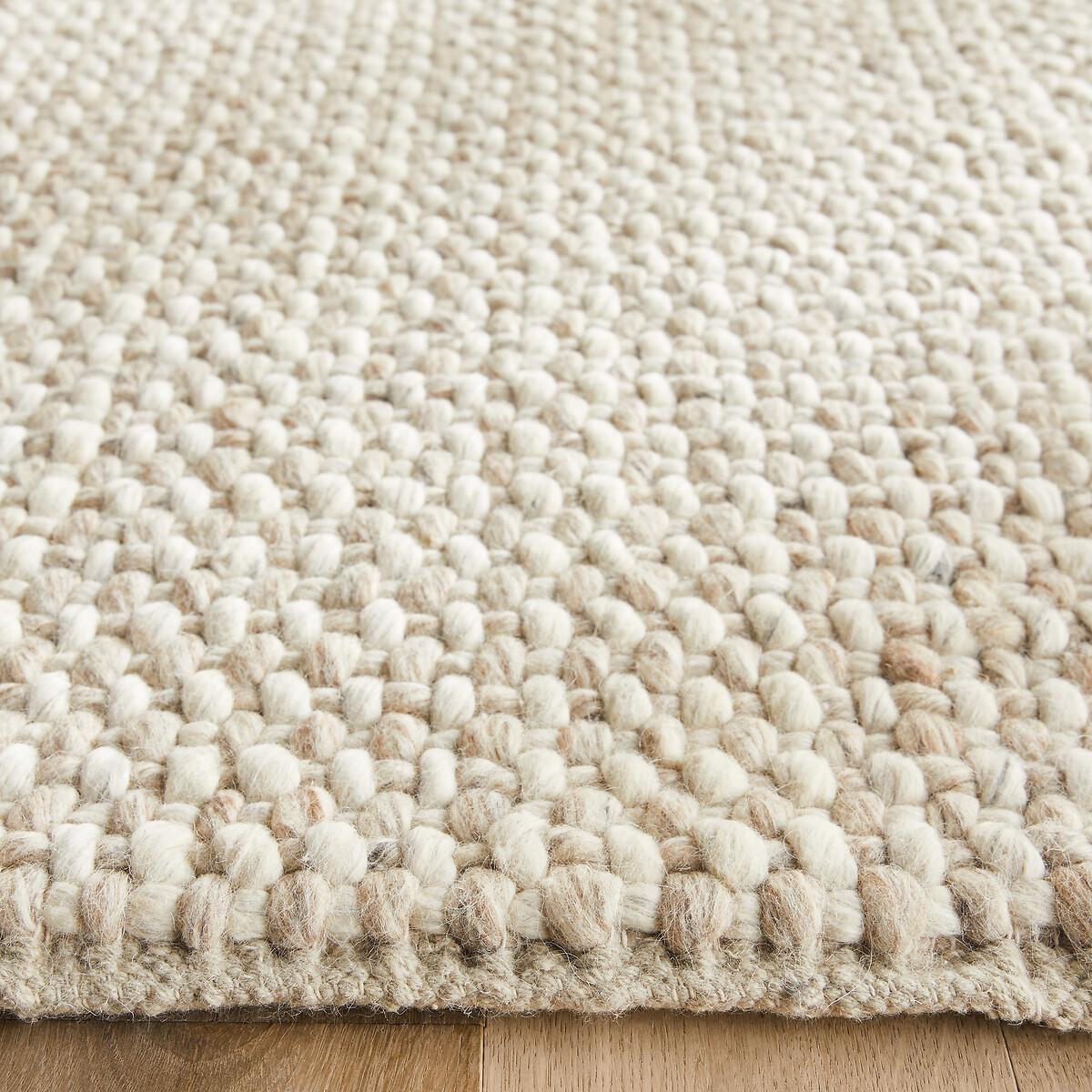 Nisha Handwoven Thick 100% Wool Bedside Rug – image 2