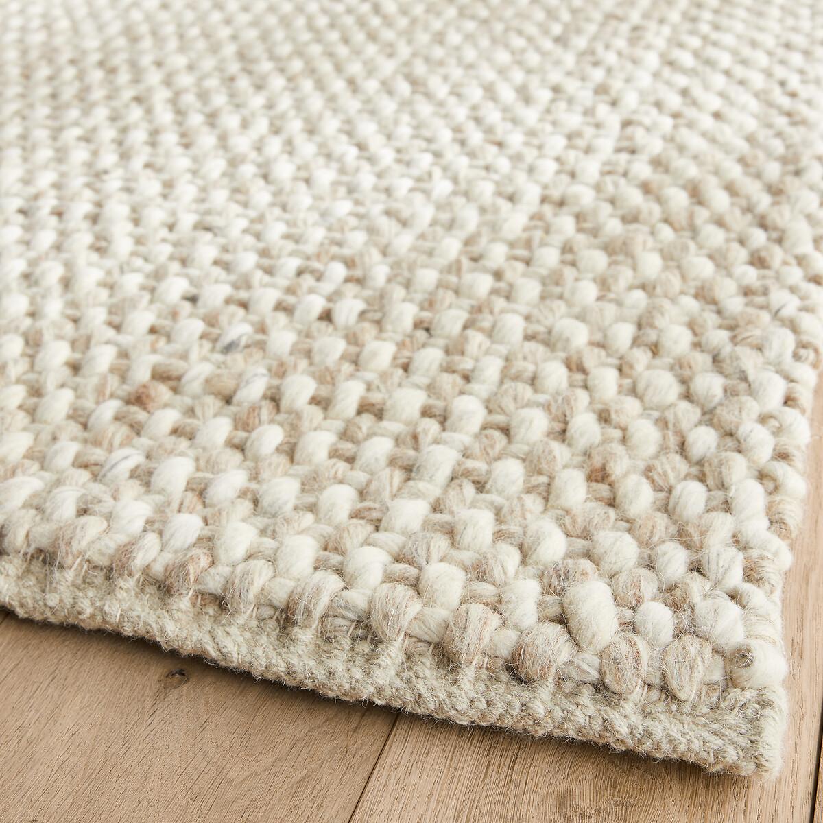 Nisha Handwoven Thick 100% Wool Bedside Rug – image 3