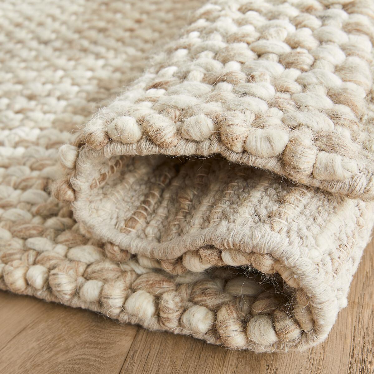 Nisha Handwoven Thick 100% Wool Bedside Rug – image 4