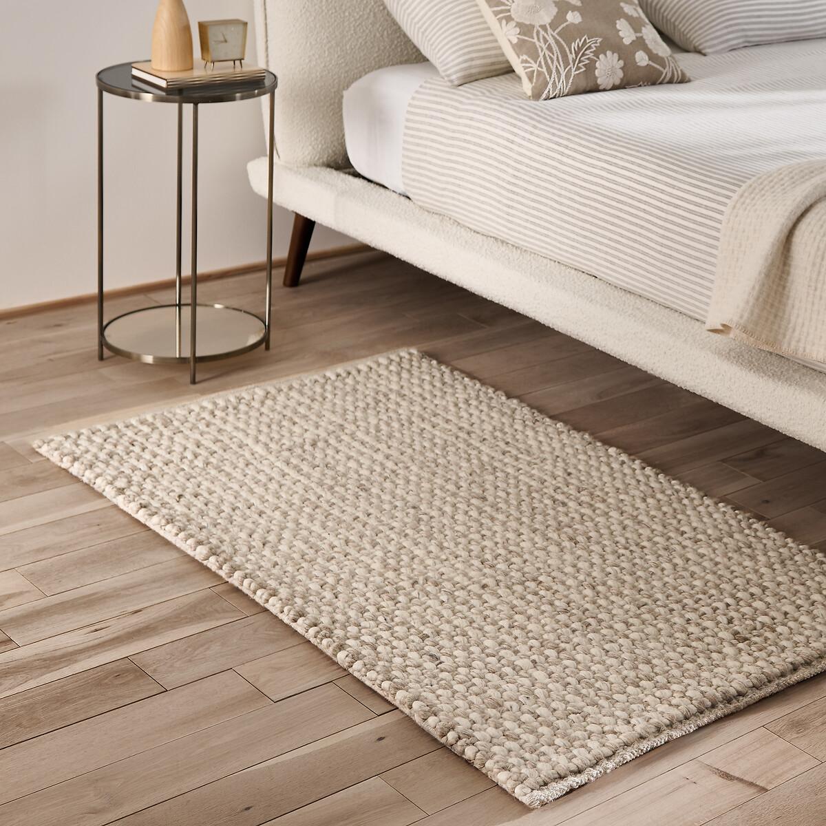 Nisha Handwoven Thick 100% Wool Bedside Rug – image 7
