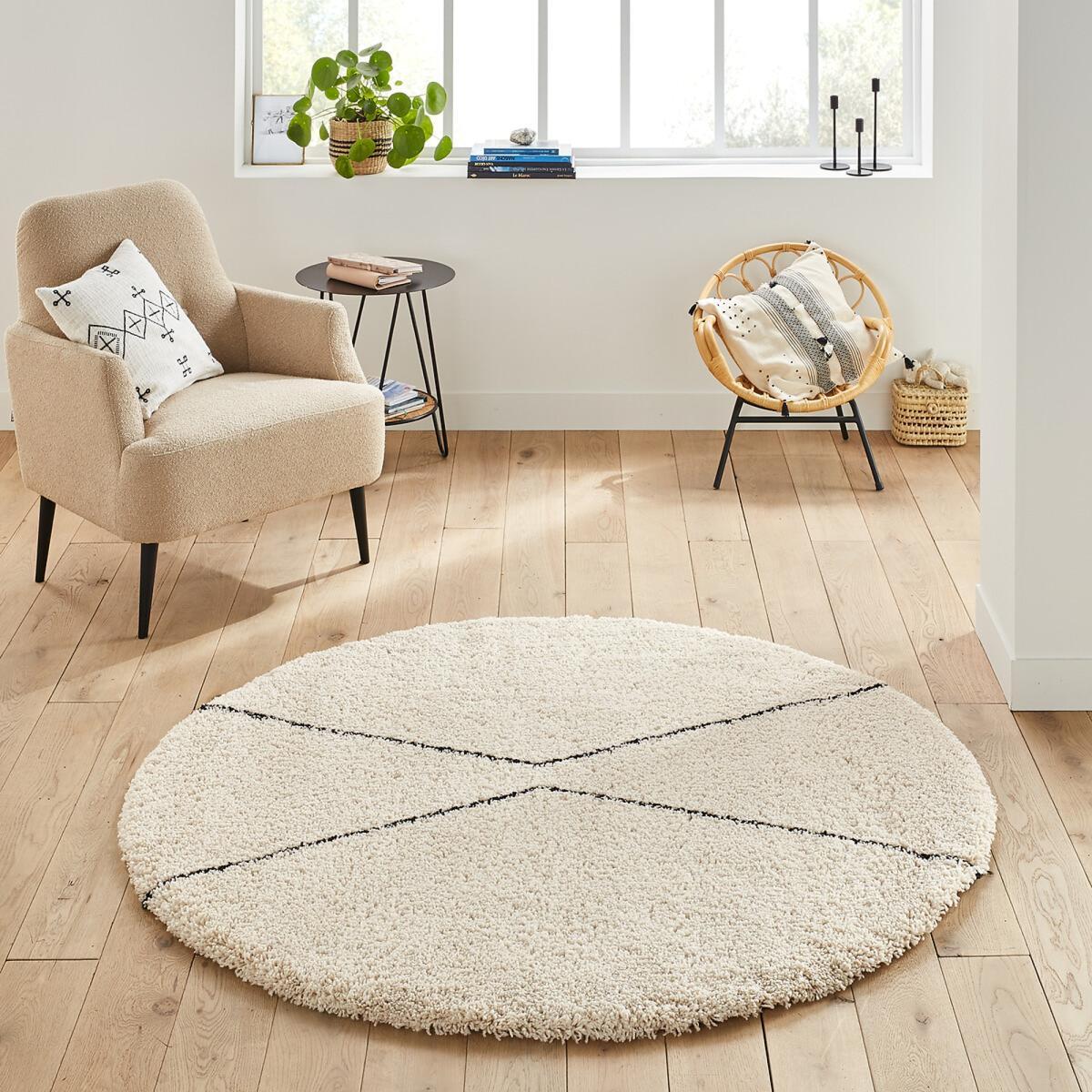 Luna Round Berber Style Rug – image 1
