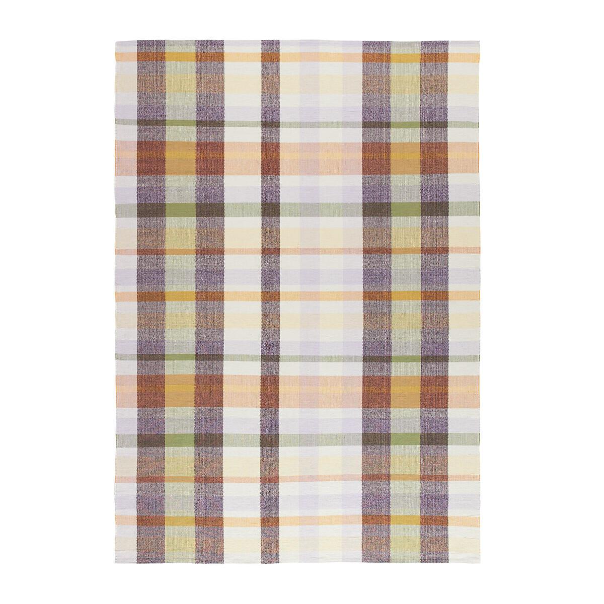 Palmilla Checked 100% Recycled Cotton Flat Woven Rug – image 2