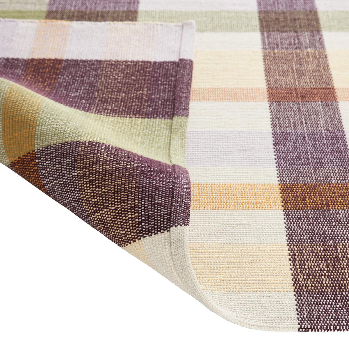 Palmilla Checked 100% Recycled Cotton Flat Woven Rug – image 4
