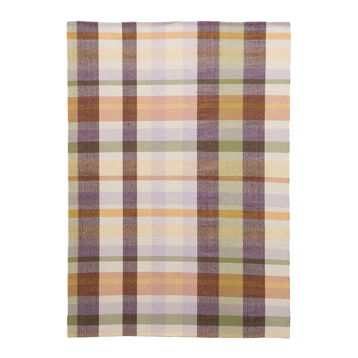Palmilla Checked 100% Recycled Cotton Flat Woven Rug – image 5