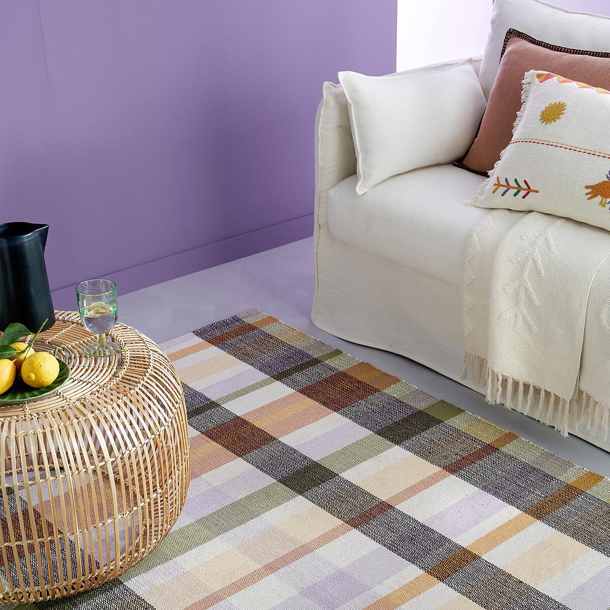 Palmilla Checked 100% Recycled Cotton Flat Woven Rug – image 6