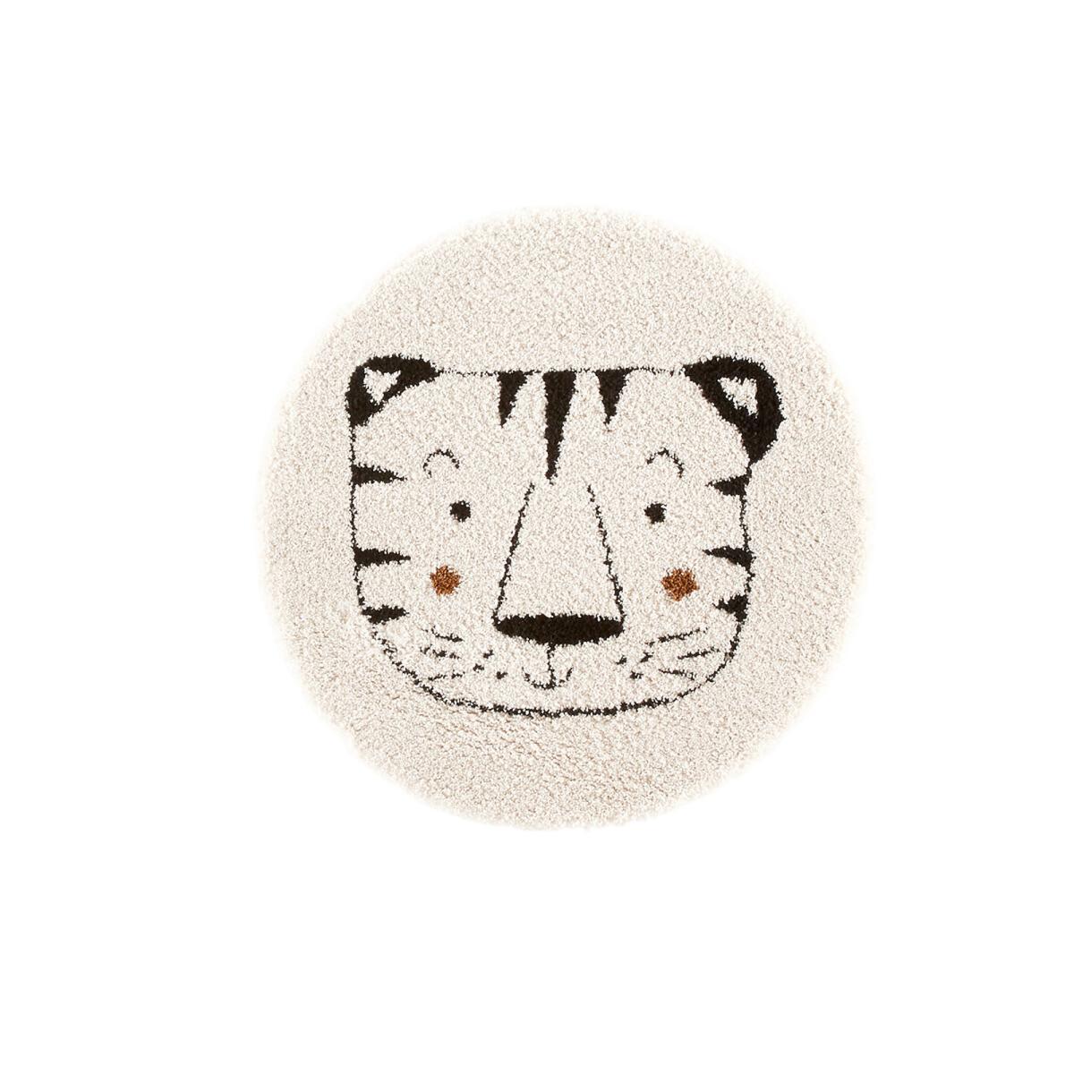 Lillio Round Children's Rug with Tiger Pattern – image 3