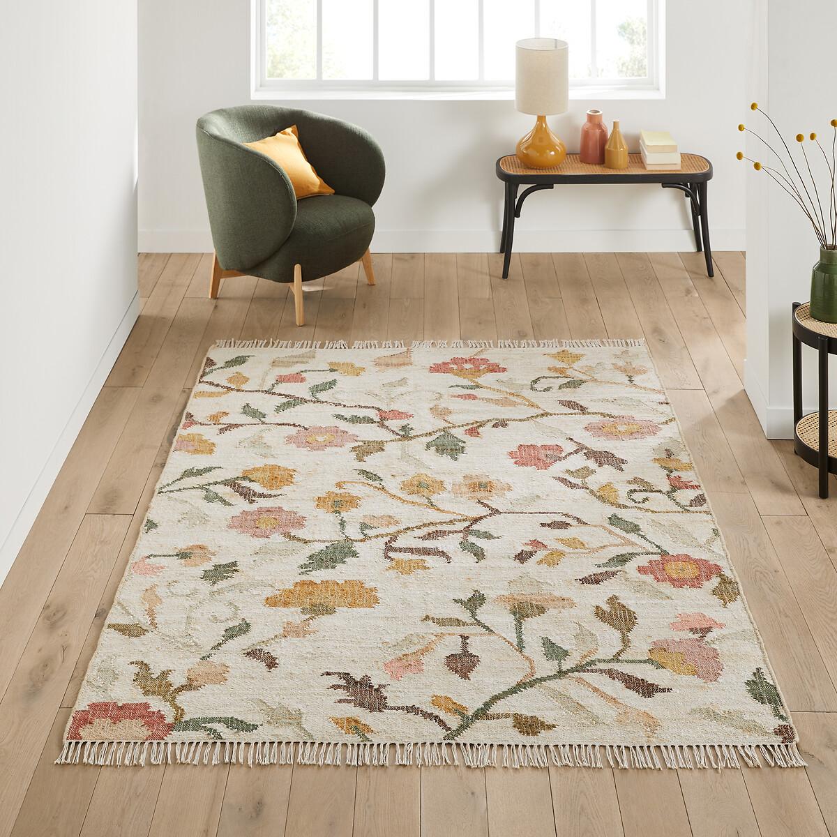 Flotissy Embroidered Kilim Jute Rug – image 1