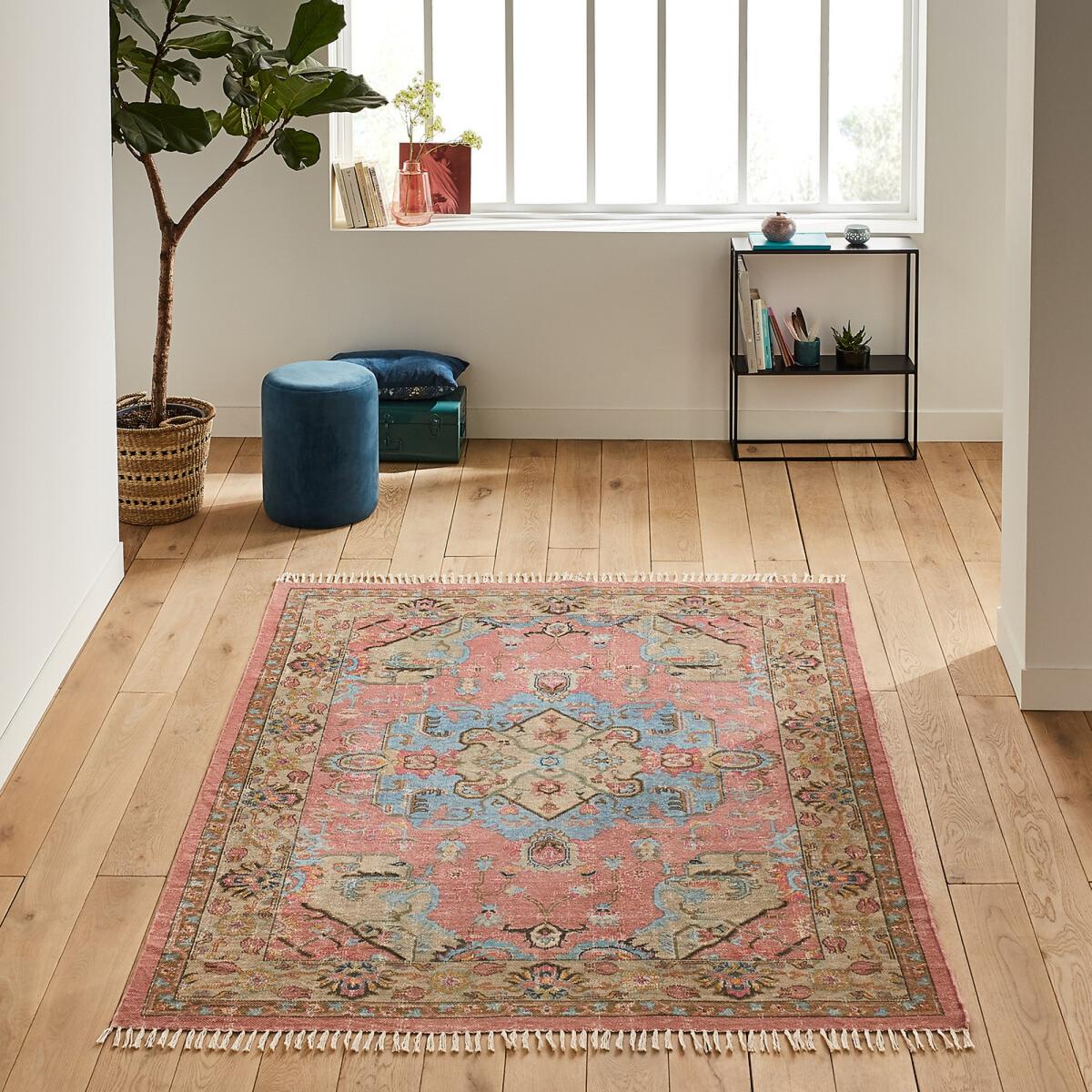 Lexy Vintage Style Cotton Rug – image 1