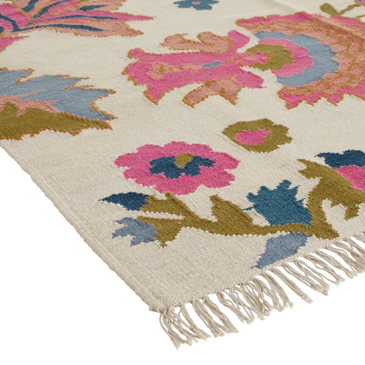 Irène Floral Wool & Cotton Flat Woven Rug – image 2