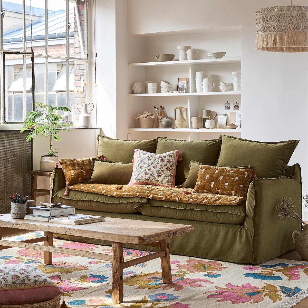 Irène Floral Wool & Cotton Flat Woven Rug – image 6