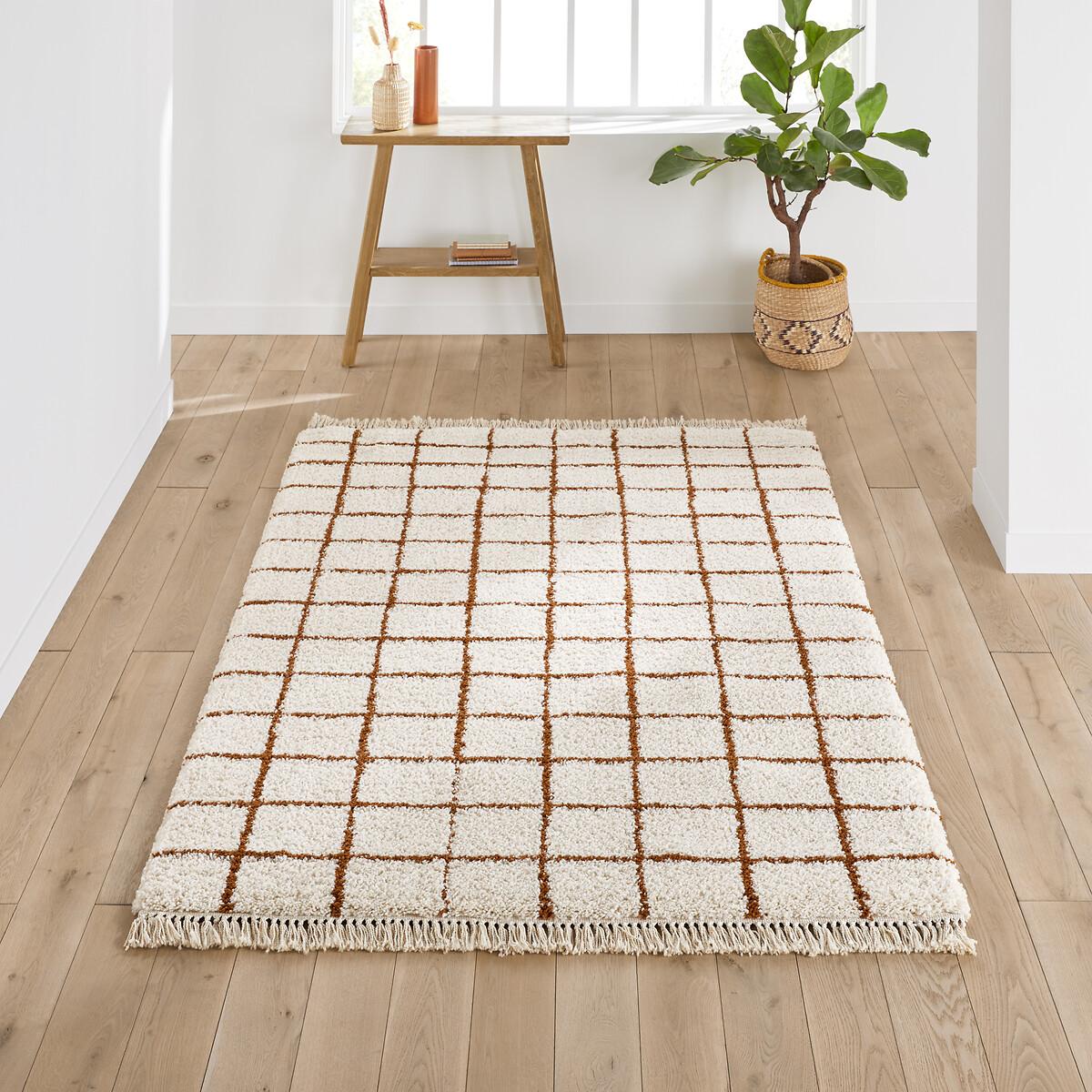 Ocana Fringed Checked Rug – image 4