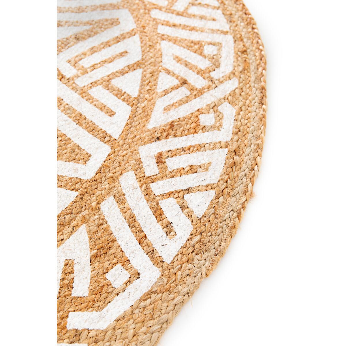 Mikat Graphic Round Jute Rug – image 1