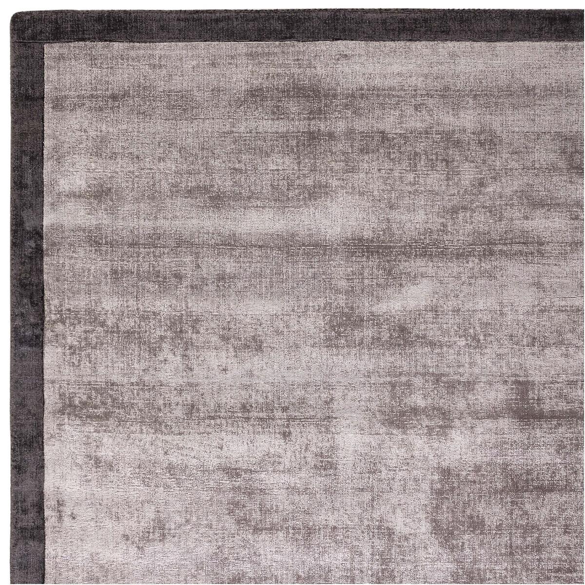 Distressed Hand Woven Viscose Border Rug – image 4