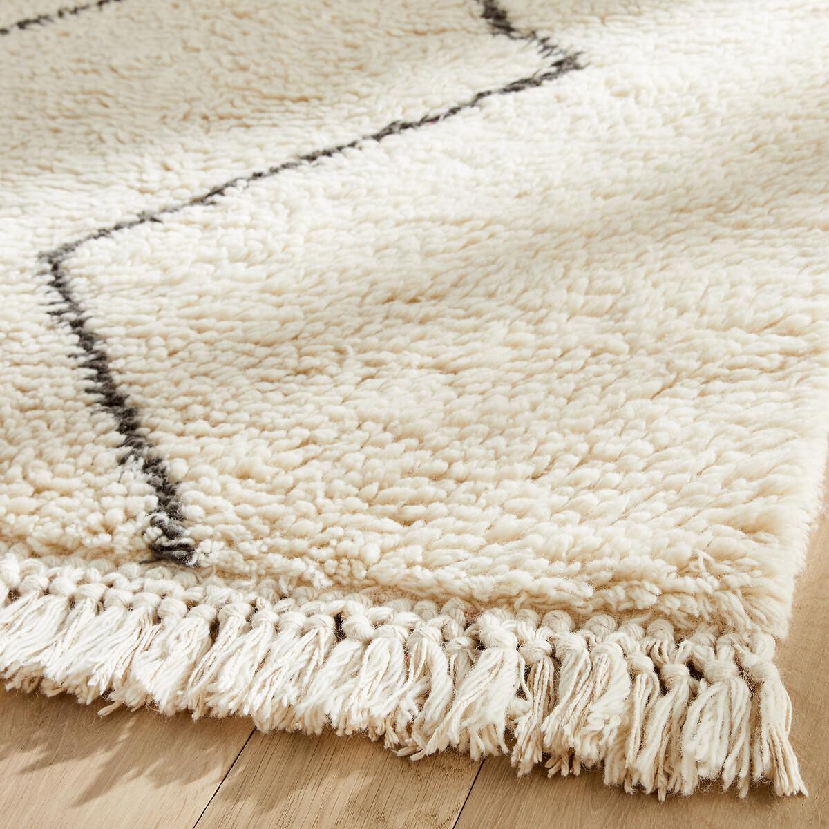 Nyborg Berber-Style Fringed Wool Rug – image 3