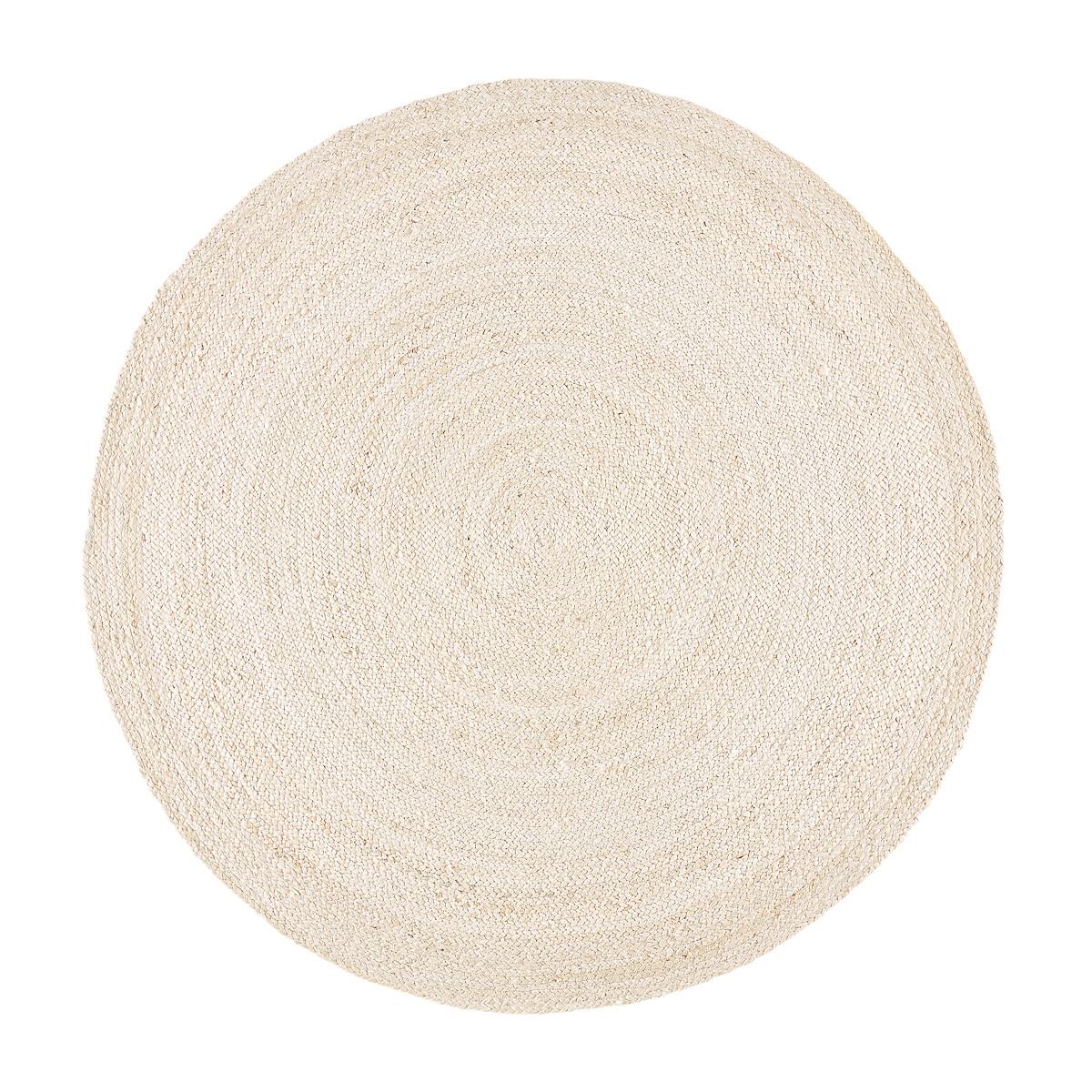 Aftas Round Bleached Jute Rug – image 2