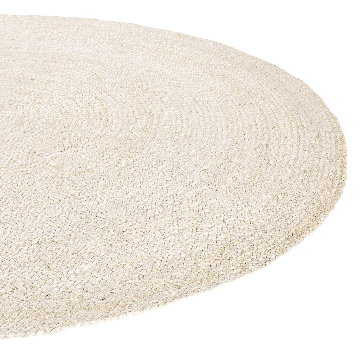 Aftas Round Bleached Jute Rug – image 4