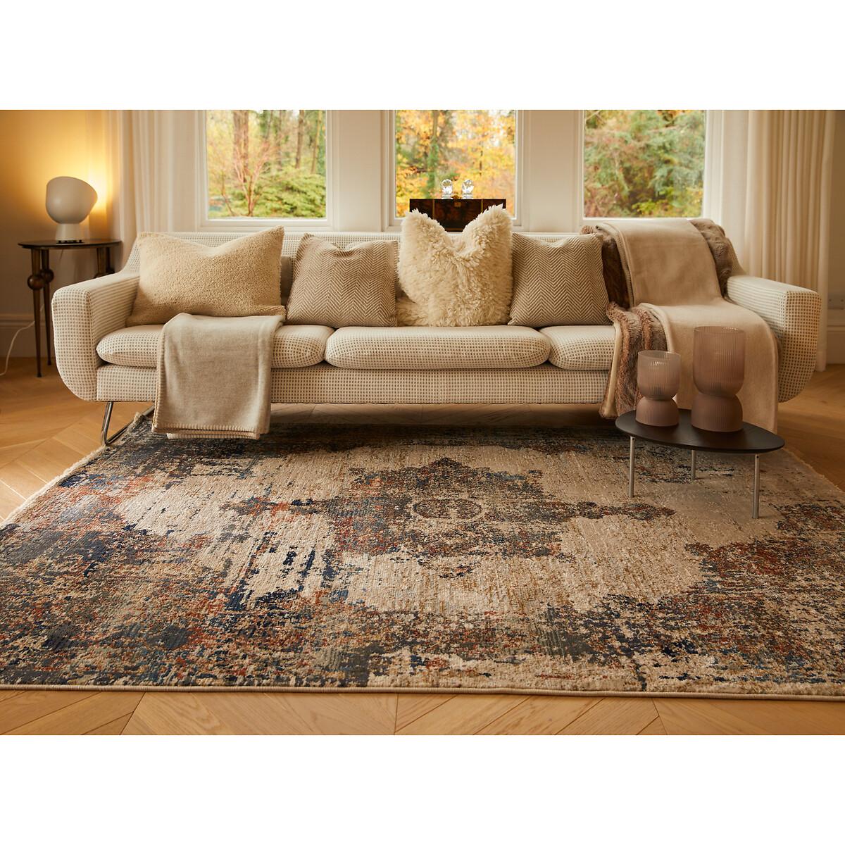 Faded Distressed Antique Traditional Rug – image 4