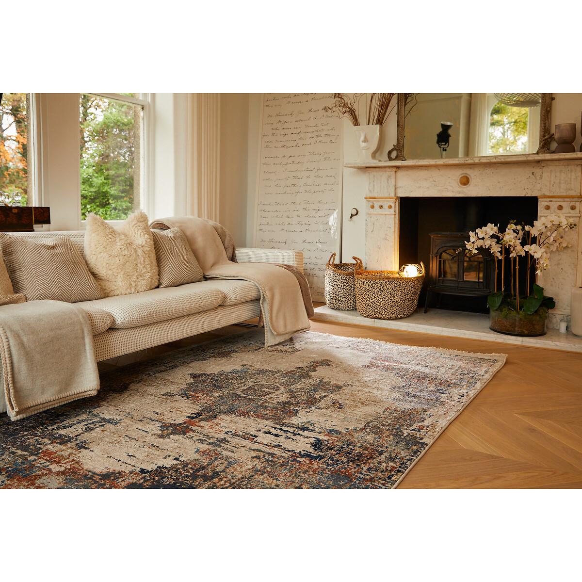 Faded Distressed Antique Traditional Rug – image 5